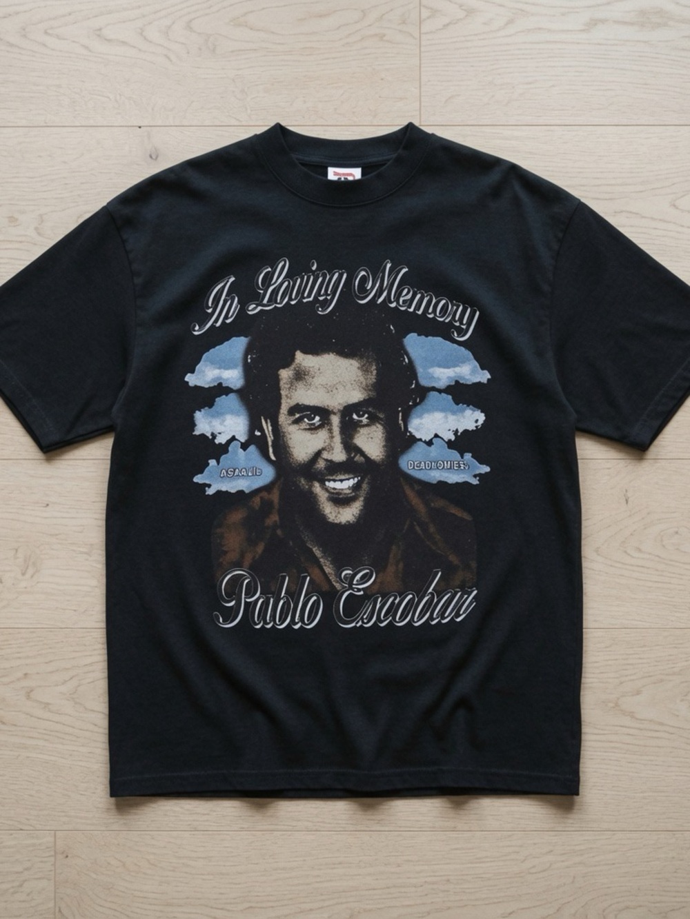 Black Asaali Graphic Short-Sleeve Crewneck T-Shirt — In Loving Memory Design